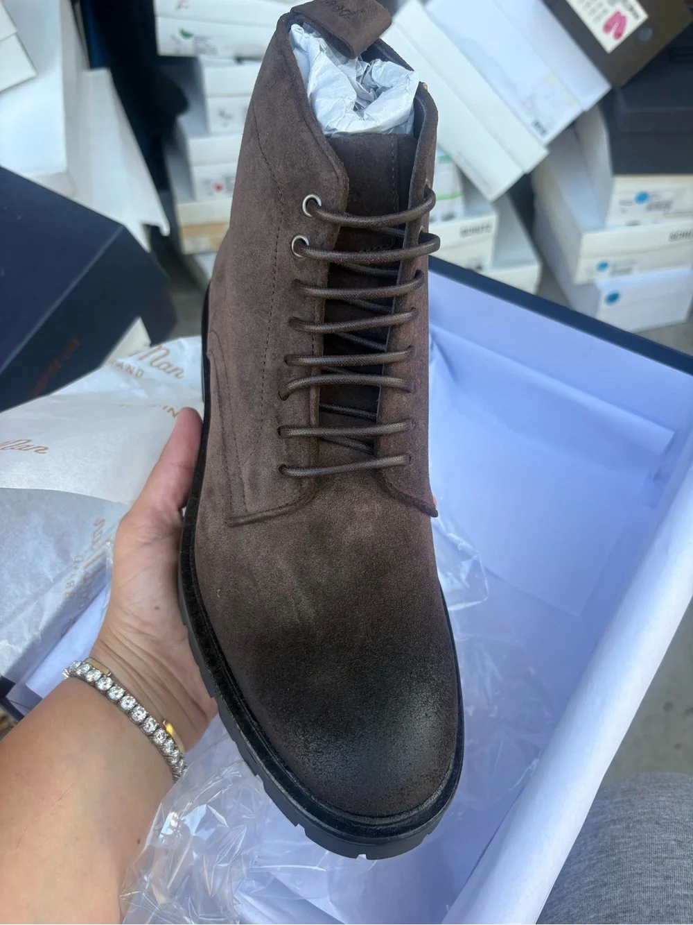 Brown Suede Men’s Chukka Boots with Lug Sole